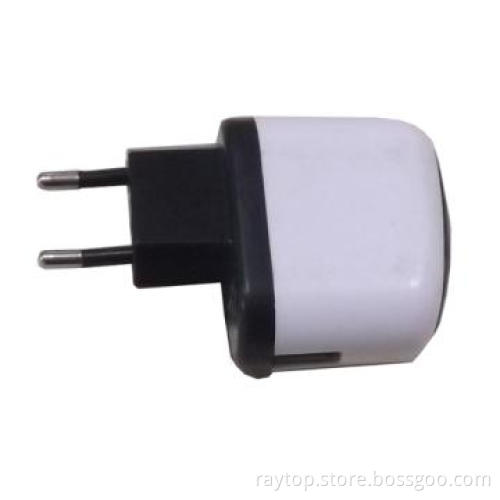 Wall mount USB Charger, 5V,1000mA, EU plug for mobile phones, MP3,MP4